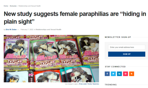 Female paraphilias are hiding in plain site